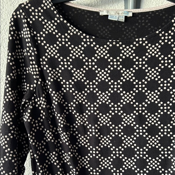 Boden Black and White Geometric Polka Dot Knit  Dress size 4 - Picture 2 of 6
